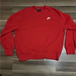 Nike Men's Bold Red Crewneck Sweater
